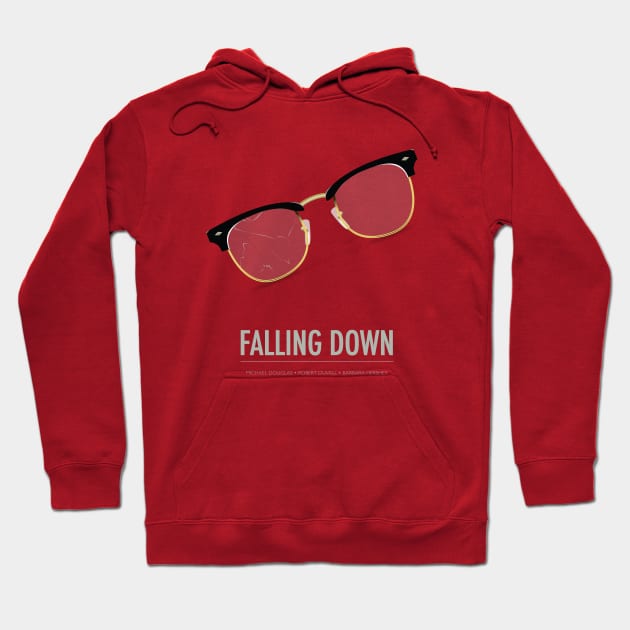 Falling Down - Alternative Movie Poster Hoodie by MoviePosterBoy